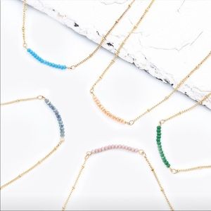 Yellow Crystal Beads Choker